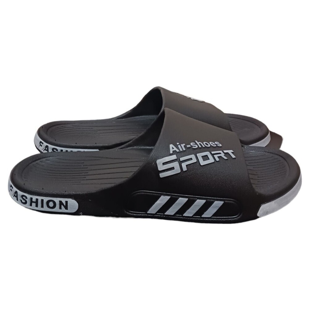 Non Slip-SPORT(Shower/Bedroom/Outdoor)-(Slippers)-(Black)-(Size 10.5)-(New)-$25 - Picture 2 of 6